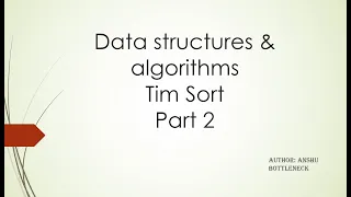 Tim Sort Algorithm Part 2 Scala