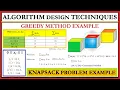 Learn Objective Function Evaluation Greedy Method Knapsack Problem Example xRay Pixy