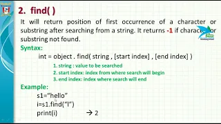 Unit 2 Chapter 8 Working with Strings in Python - Part-3 String functions in Python