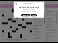 The Washington Post LA Times Crossword 2025