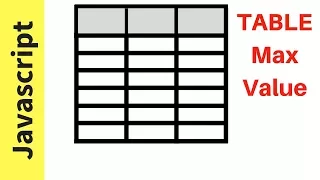 Javascript - How To Get HTML Table Column Maximum Value In JS with source code