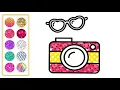 Glitter Beauty tools coloring pages