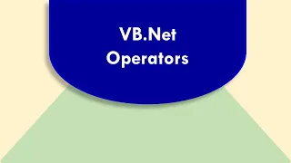 VB Net Operators