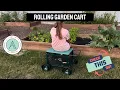 Amazing Multi-Purpose Garden Cart with Seat Perfect for Storing Tools Harvesting or Weeding