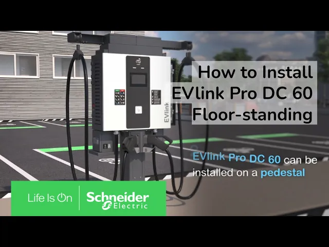 Метална стойка h=1.0m за монтаж на зарядна станция EVlink Pro DC 60kW, SE, Зарядни станции за електромобили, EVP1DB4LG
