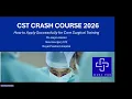 Core Surgical Training CST Crash Course 2026