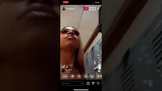 Curlyyred twerking on Instagram live