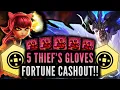 5 THIEVES GLOVES FORTUNE CASHOUT COMEBACK - Teamfight Tactics Fates Set 4 5