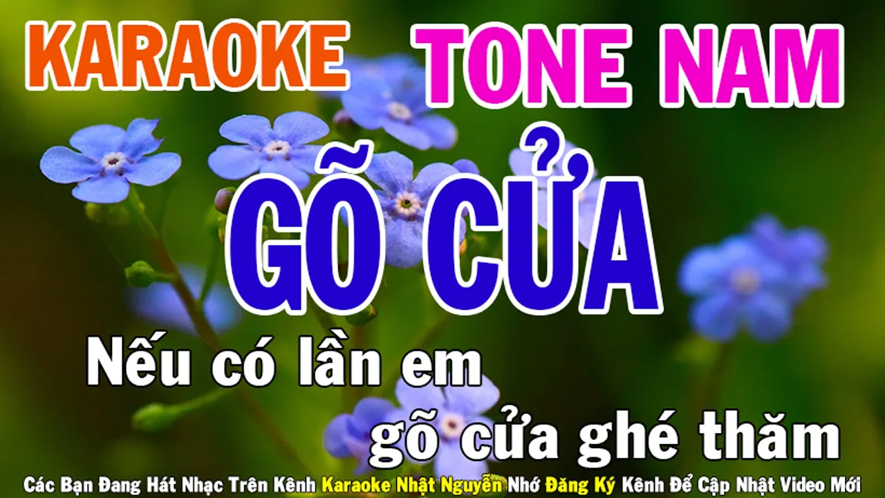 Gõ Cửa Karaoke Tone Nam Nhạc Sống - Phối Mới Dễ Hát - Nhật Nguyễn