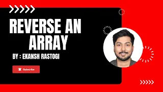 Array Reverse Reverse an array without using extra space in Java