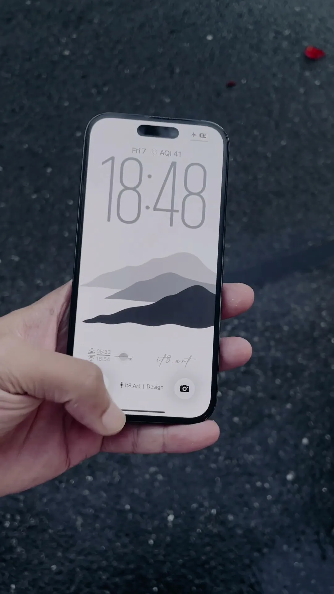 Clean Minimal iPhone Wallpaper Setup Preview