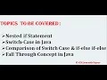 Nested If Switch Case and Fall Through concept in Java