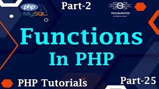 25 Functions In PHP What Are Functions In PHP PHP Functions Learn PHP Part-2