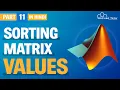 Sorting Matrix Values in MATLAB Hindi Part-11 MATLAB Tutorial WsCube Tech