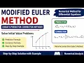 Solve Initial Value Problems Using Modified Euler Method Heun s Predictor-Corrector Method