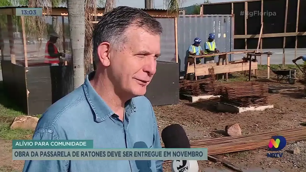 Obra da passarela de Ratones deve ser entregue em novembro