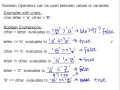 Boolean Expressions and Compound Boolean Expressions