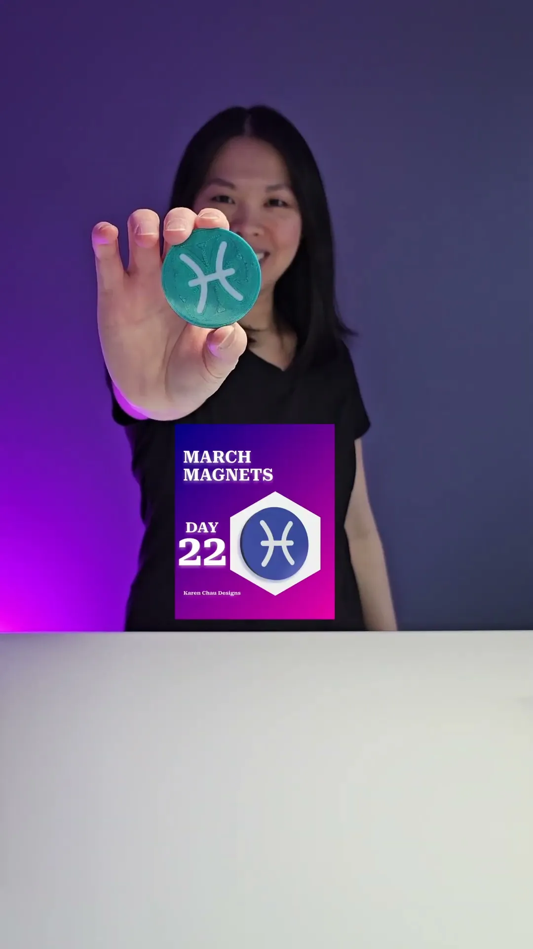 March Magnets - Day 22 #marchmagnets | Pisces Sign Magnet