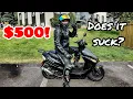 I BOUGHT A CHEAP CHINESE SCOOTER FOR 500 TAO TAO 50CC SCOOTER REVIEW BEGINNER RIDER MOTOVLOG