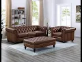 Prospera Home Allington Brown Leather Sofa