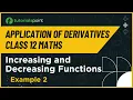Class 12 Maths Increasing and Decreasing Functions Class 12 Example 2 Tutorialspoint