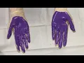 Washing your hands The purple paint demonstration