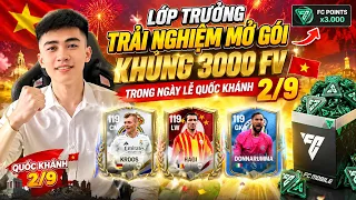 FC MOBILE | LỚP TRƯỞNG TRẢI NGHIỆM MỞ GÓI 3000 FV NGÀY 2/9 VÀ CÁI KẾT!