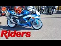 Suzuki GSXR600 K9 Blue White Walk around with engine running