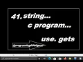 string in c programing language string program using scanf and gets