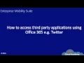 How to access third party applications using Office 365