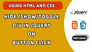 Toggle div using jQuery On Button Click Explained toggle function Beginners