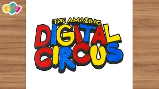 how to draw the amazing digital circus logo || drawing the amazing digital circus logo for beginners