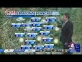 Above average temperatures to end the weekend with a pattern change to start out the week