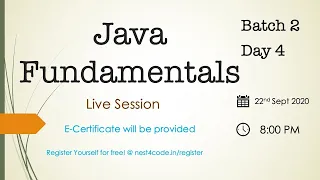 Java Fundamentals Batch 2 Day 4
