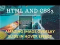 Amazing Image Overlay Slide In Hover Effect Using HTML And CSS3 Only Image Hover Effects