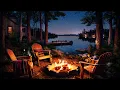 Cozy Campfire Ambience Summer Night Lake House Campfire Ambience