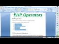 PHP ARITHMETIC OPERATORS PART-8 HINDI