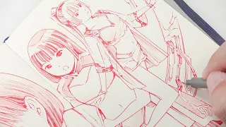 Moleskine Sketchbook 最後に半分消してしまった絵（ラクガキ帳）