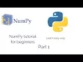 numpy tutorial for beginners part 1
