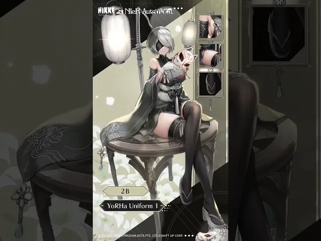 GODDESS OF VICTORY: NIKKE | Costume Introduction - 2B (YoRHa Uniform 1)