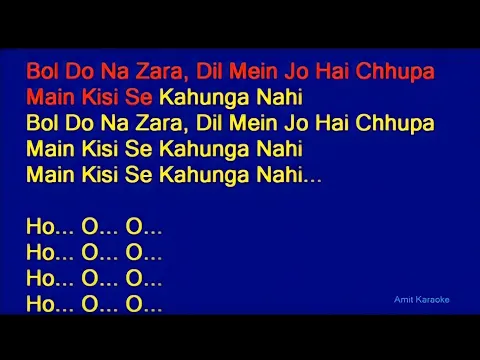 Download MP3 Bol Do Na Zara - Armaan Malik Hindi Full Karaoke with Lyrics ||