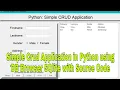 Simple Crud Application in Python using DB Browser SQlite with Source Code