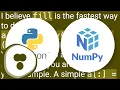 NumPy array initialization fill with identical values