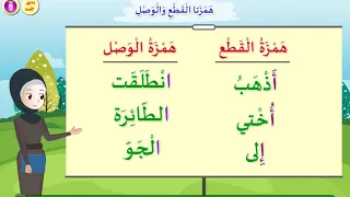 همزة القطع والوصل ــ المرحلة الابتدائية الدنيا 