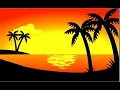 Drawing simple and flat sunset background on illustrator