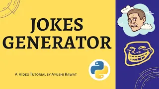 Jokes Generator Pyjokes Python project Easy Tutorial