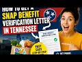 How to get a SNAP benefit verification letter in Tennessee