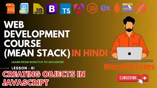 Creating Objects in JavaScript Complete MEAN Stack Web Development in Hindi