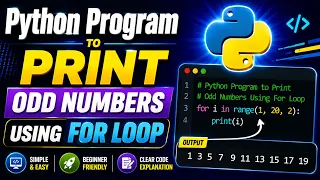 Python Program to Print Odd Numbers Using For Loop