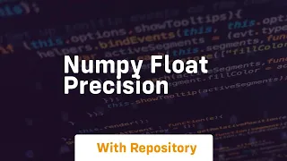 numpy float precision